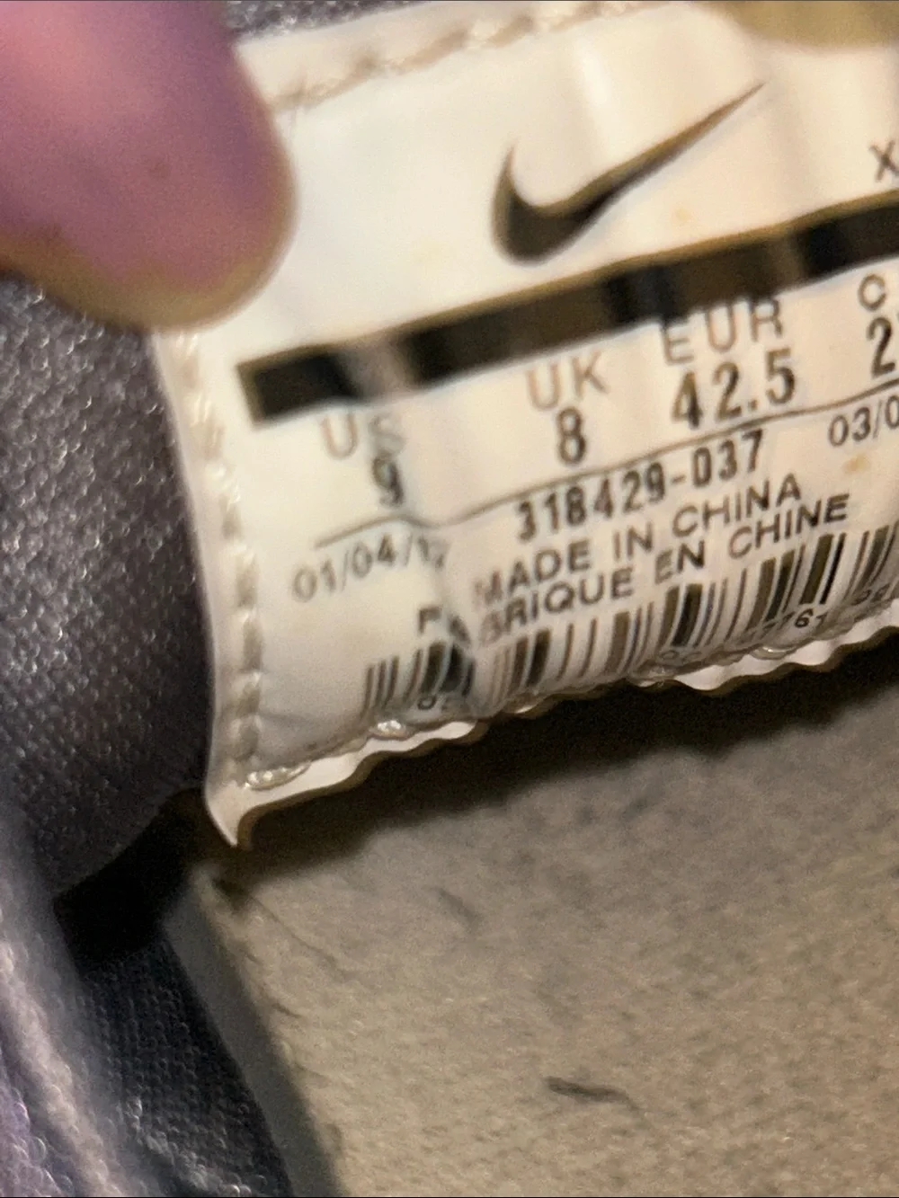 Nike Huarache Sneakers in Dark Gray and Black